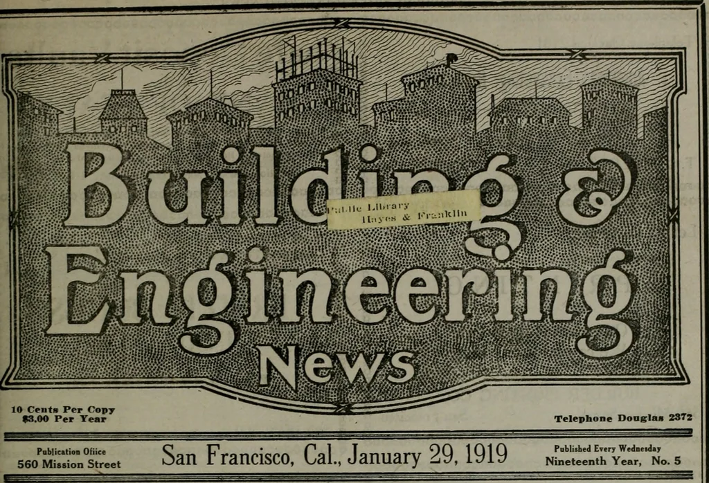 An illustration from Building & engineering news, 1914, leaf 68
