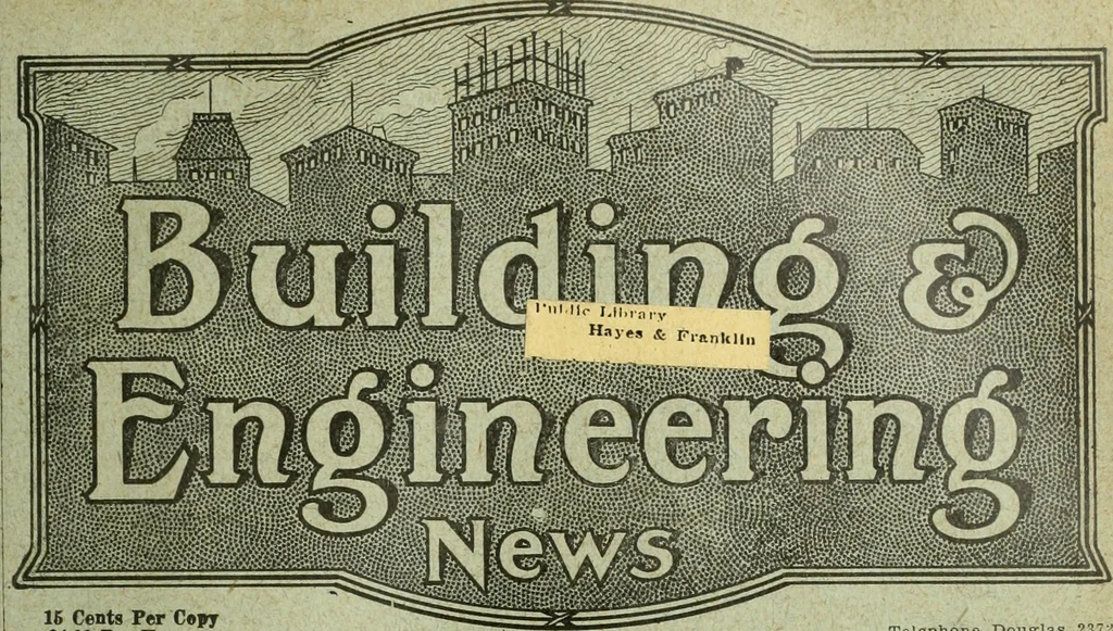 An illustration from Building & engineering news, 1914, leaf 100