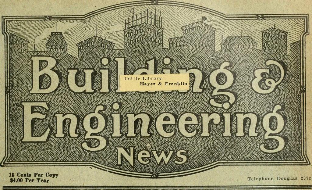 An illustration from Building & engineering news, 1914, leaf 126