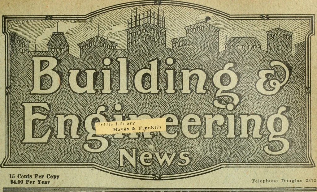 An illustration from Building & engineering news, 1914, leaf 178