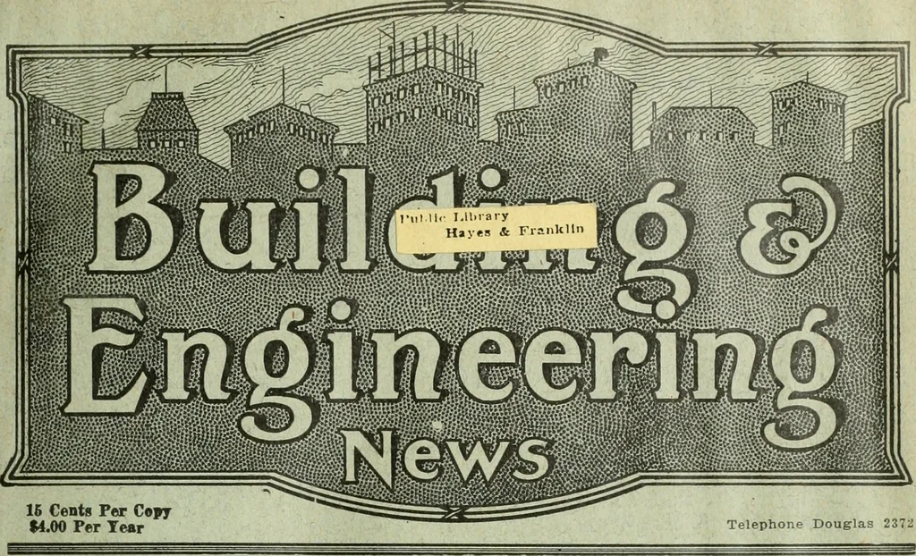 An illustration from Building & engineering news, 1914, leaf 30