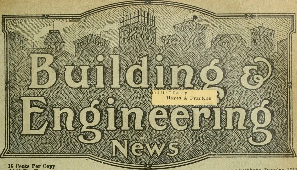 An illustration from Building & engineering news, 1914, leaf 334