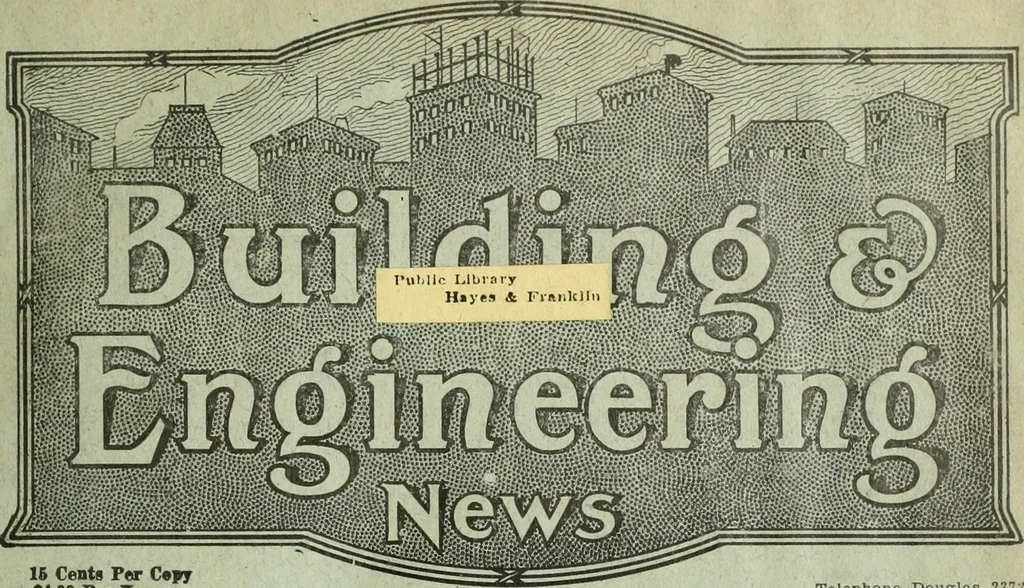 An illustration from Building & engineering news, 1914, leaf 4