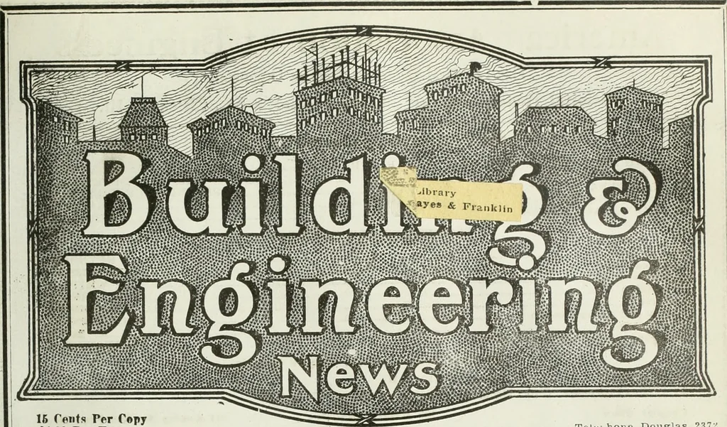 An illustration from Building & engineering news, 1914, leaf 456