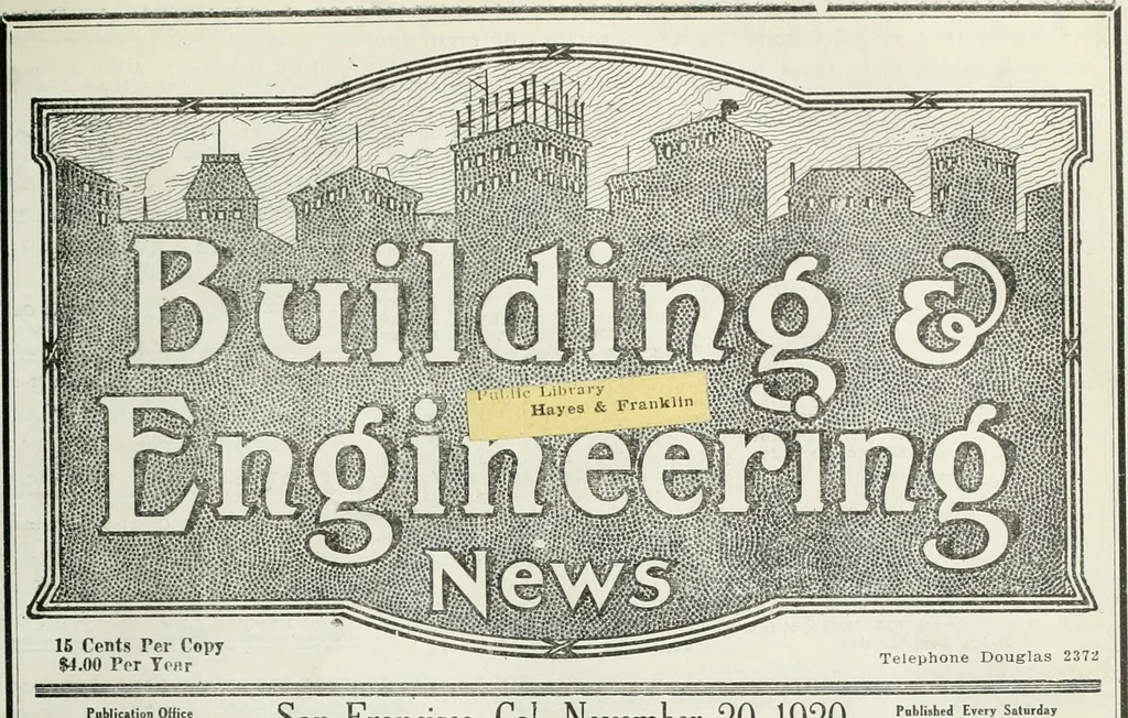 An illustration from Building & engineering news, 1914, leaf 482