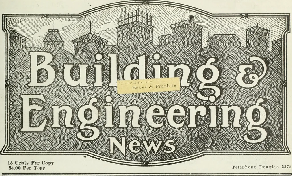 An illustration from Building & engineering news, 1914, leaf 506