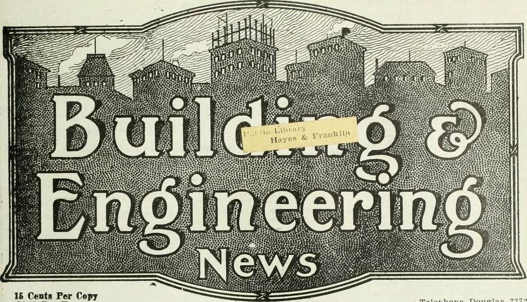An illustration from Building & engineering news, 1914, leaf 530