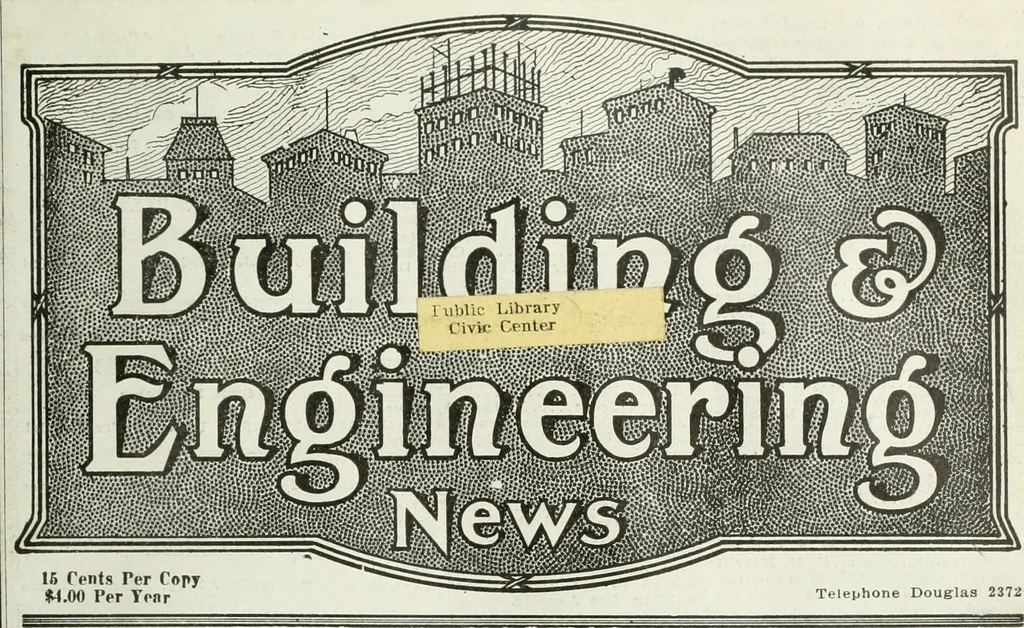 An illustration from Building & engineering news, 1914, leaf 578