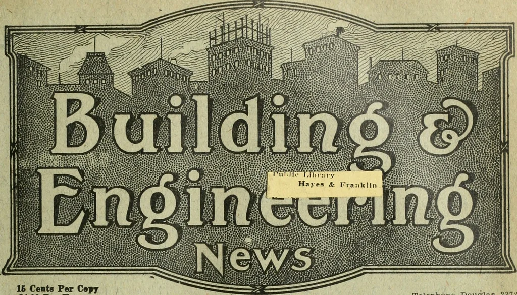 An illustration from Building & engineering news, 1914, leaf 74