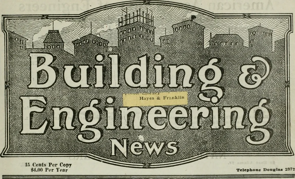 An illustration from Building & engineering news, 1914, leaf 100