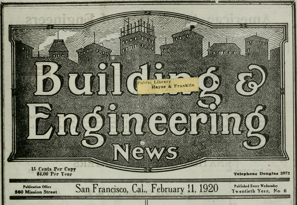 An illustration from Building & engineering news, 1914, leaf 124