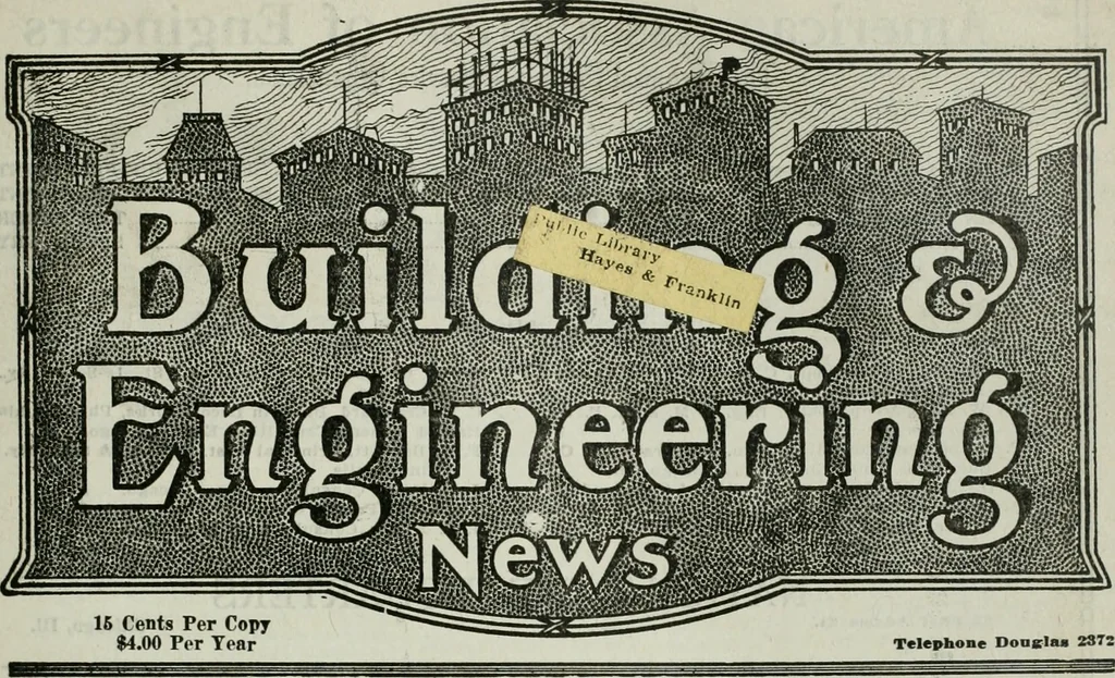 An illustration from Building & engineering news, 1914, leaf 148