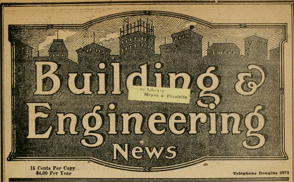 An illustration from Building & engineering news, 1914, leaf 172