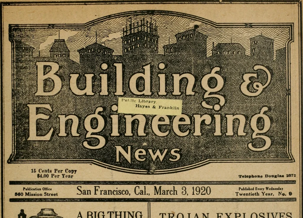 An illustration from Building & engineering news, 1914, leaf 194