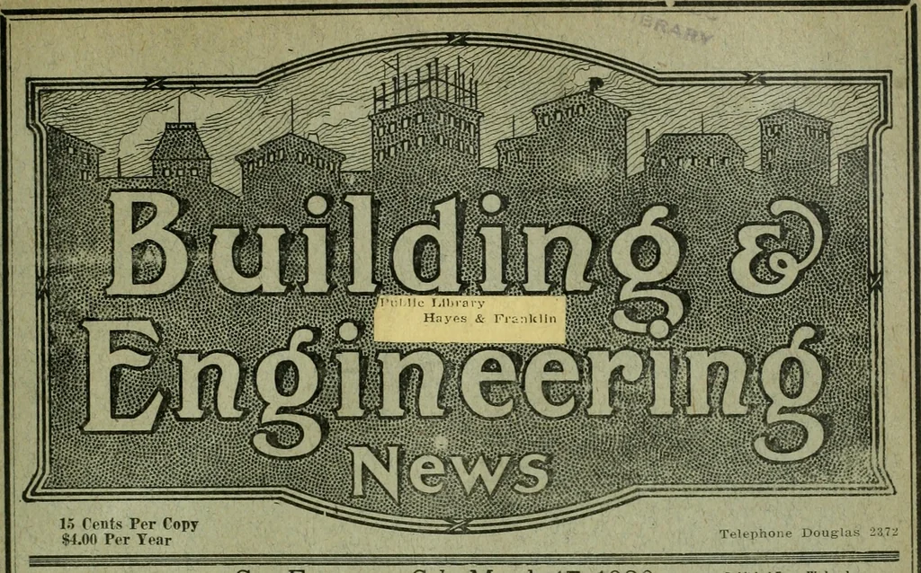 An illustration from Building & engineering news, 1914, leaf 242