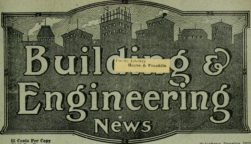 An illustration from Building & engineering news, 1914, leaf 268