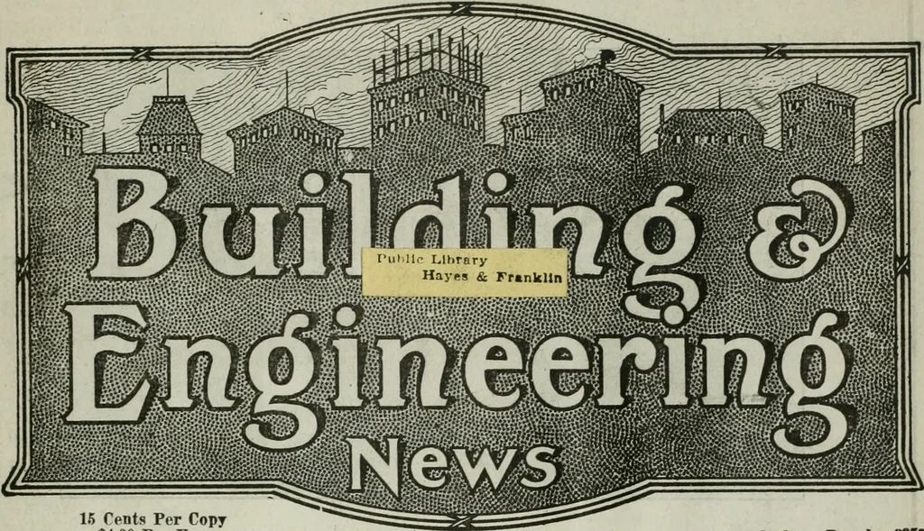 An illustration from Building & engineering news, 1914, leaf 28