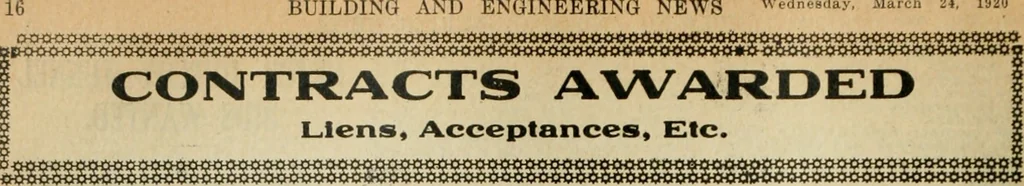 An illustration from Building & engineering news, 1914, leaf 285