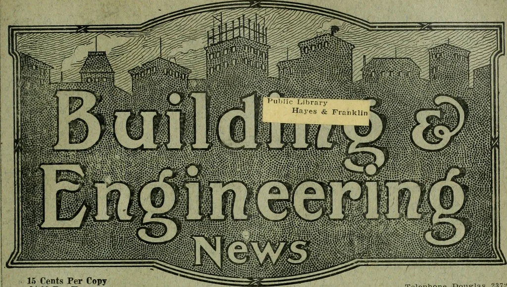An illustration from Building & engineering news, 1914, leaf 294