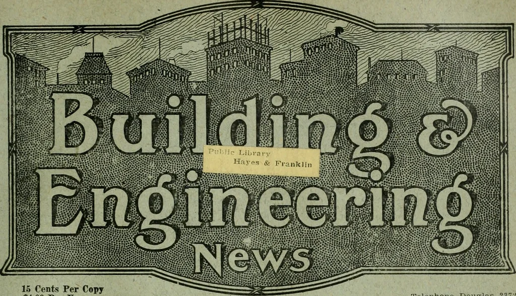 An illustration from Building & engineering news, 1914, leaf 320
