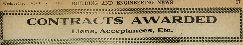 An illustration from Building & engineering news, 1914, leaf 338