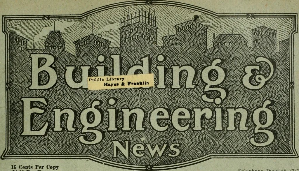 An illustration from Building & engineering news, 1914, leaf 448