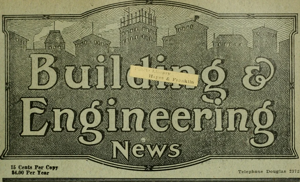 An illustration from Building & engineering news, 1914, leaf 498