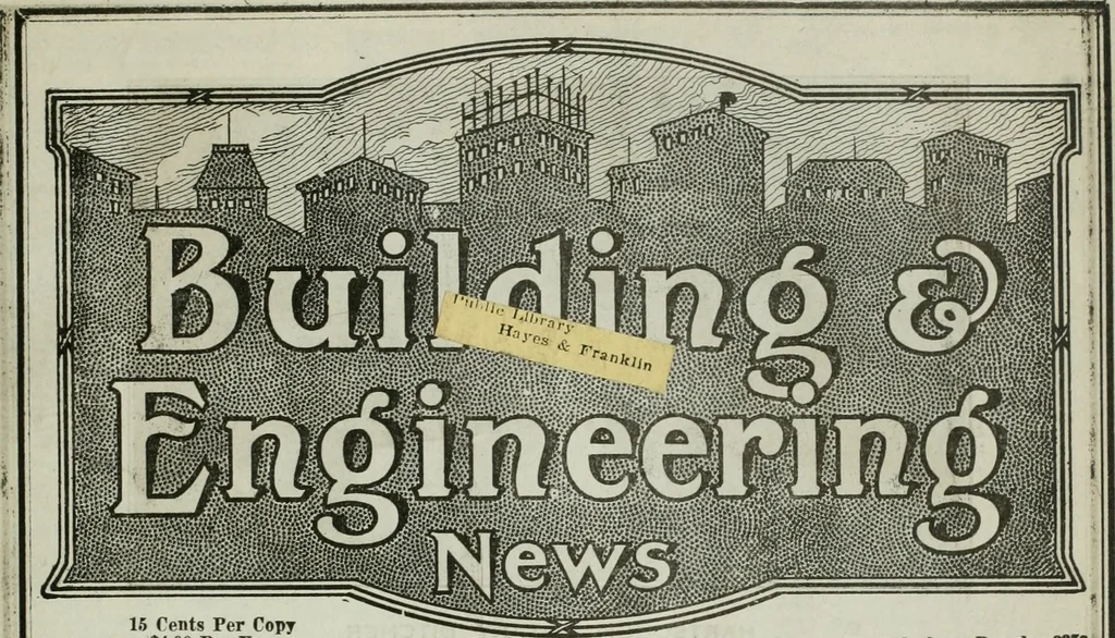 An illustration from Building & engineering news, 1914, leaf 52