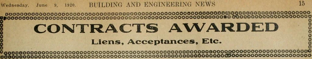 An illustration from Building & engineering news, 1914, leaf 566