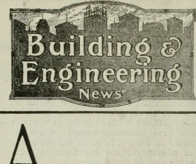 An illustration from Building & engineering news, 1914, leaf 6