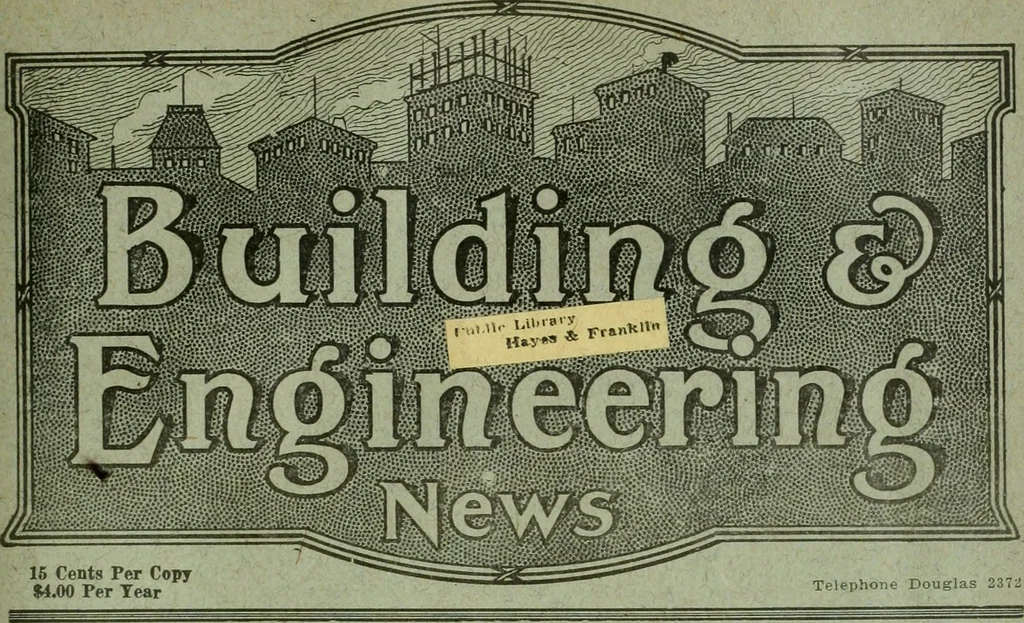 An illustration from Building & engineering news, 1914, leaf 602