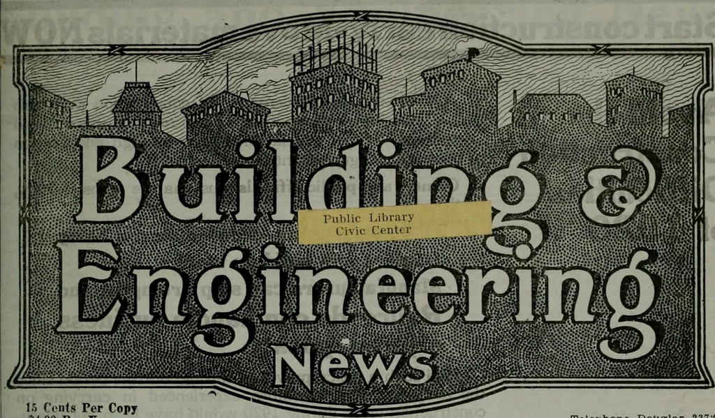 An illustration from Building & engineering news, 1914, leaf 148