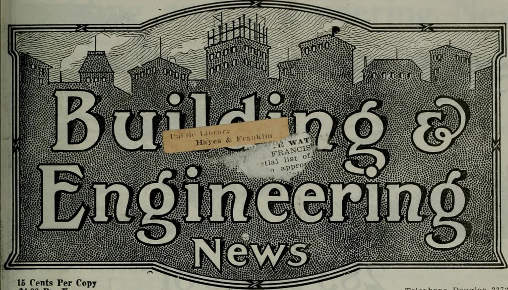 An illustration from Building & engineering news, 1914, leaf 196