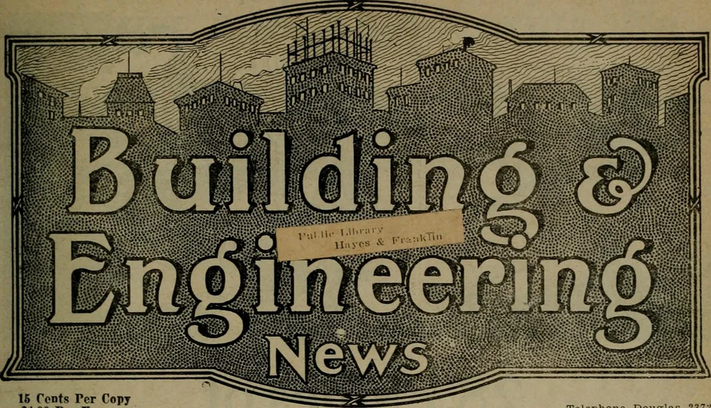 An illustration from Building & engineering news, 1914, leaf 260