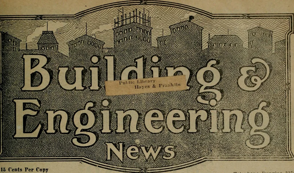 An illustration from Building & engineering news, 1914, leaf 292