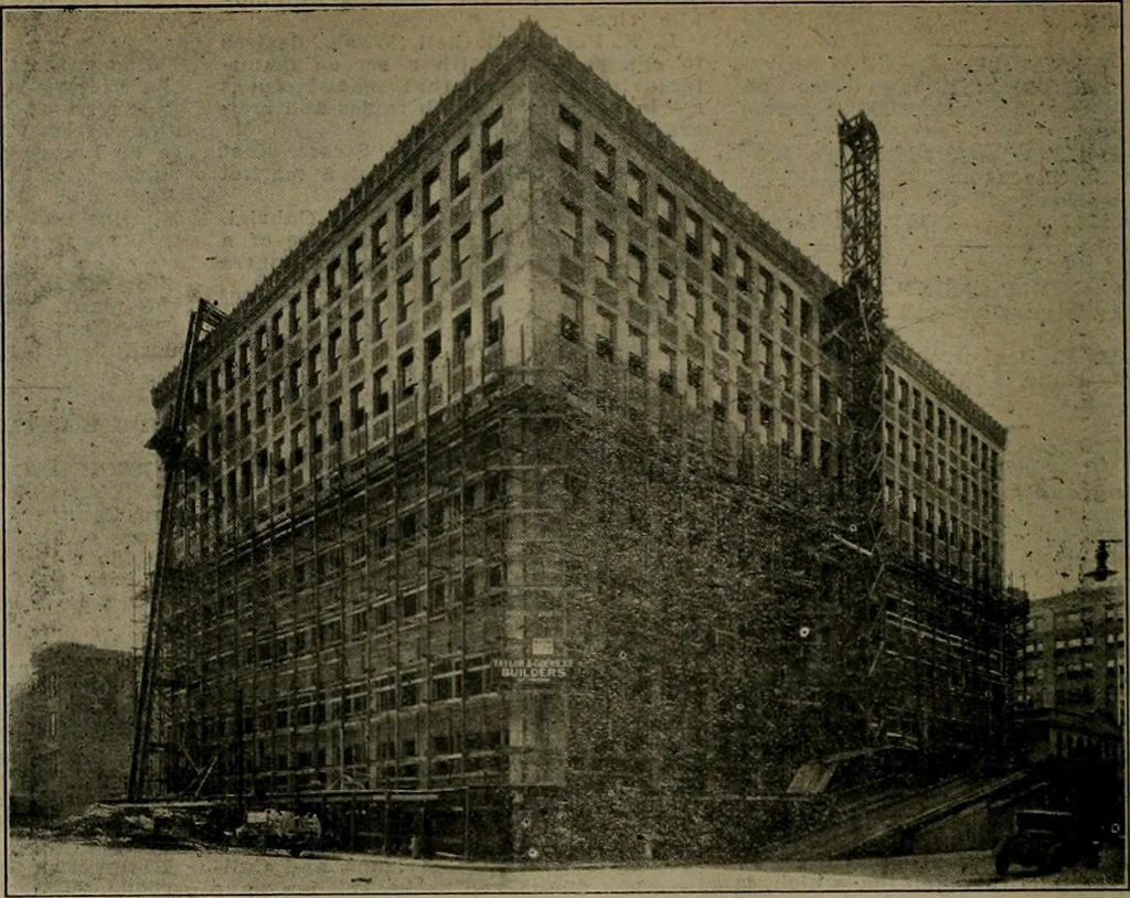 An illustration from Building & engineering news, 1914, leaf 355