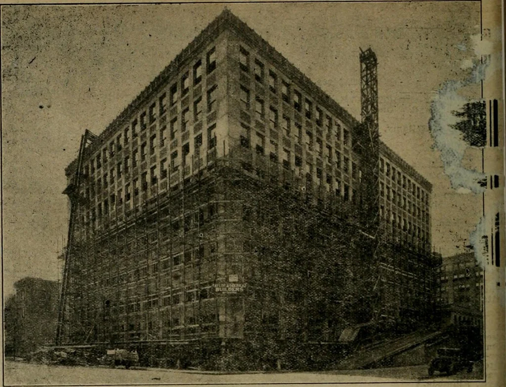 An illustration from Building & engineering news, 1914, leaf 387