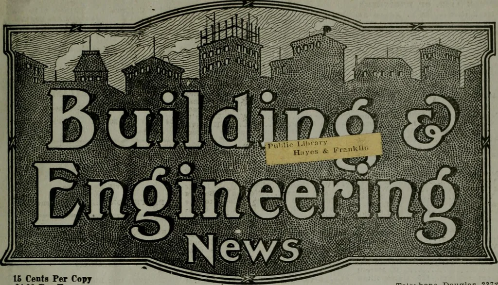 An illustration from Building & engineering news, 1914, leaf 4