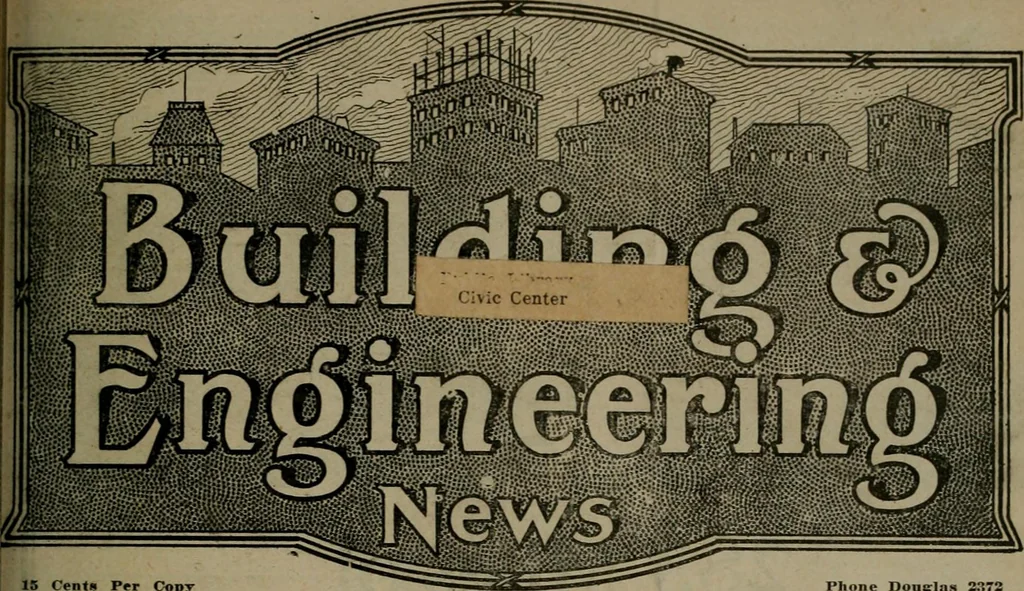 An illustration from Building & engineering news, 1914, leaf 548