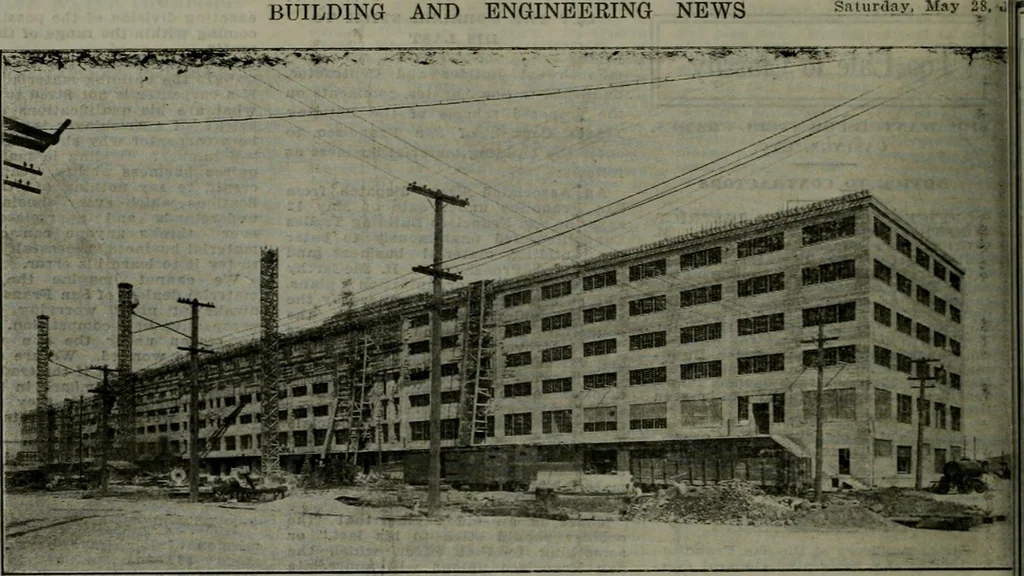 An illustration from Building & engineering news, 1914, leaf 643