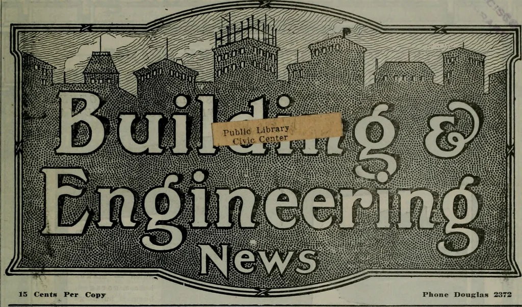 An illustration from Building & engineering news, 1914, leaf 676
