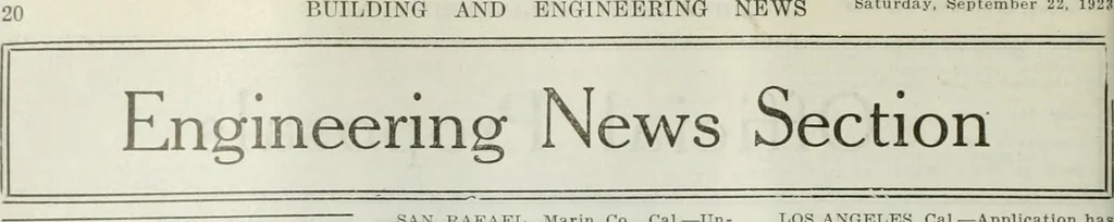An illustration from Building & engineering news, 1914, leaf 485