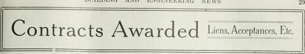 An illustration from Building & engineering news, 1914, leaf 786