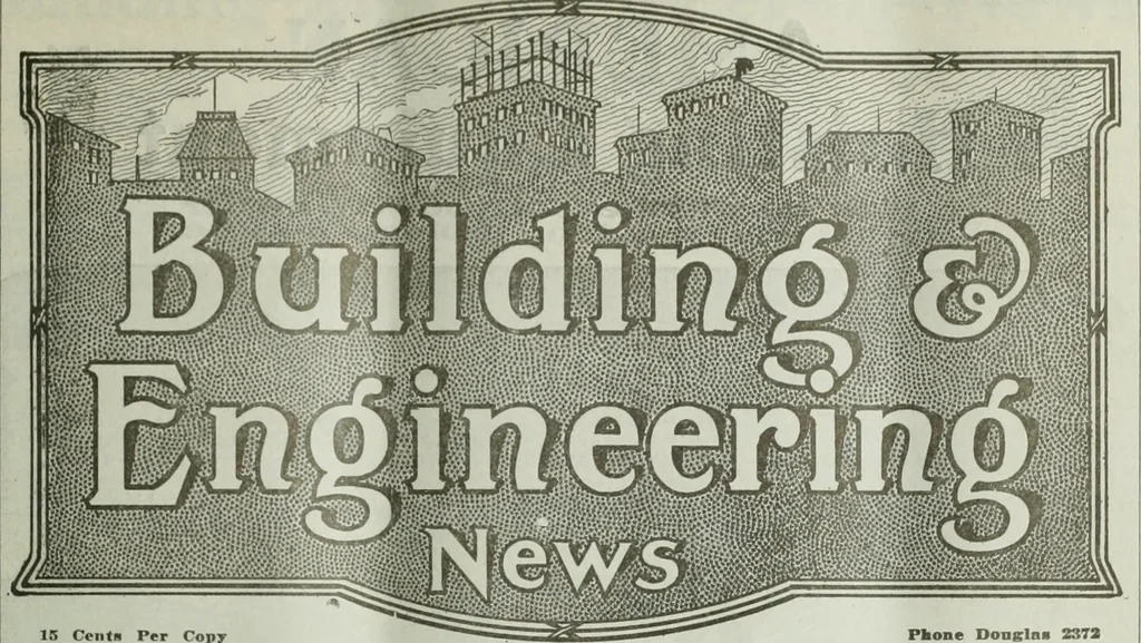 An illustration from Building & engineering news, 1914, leaf 306