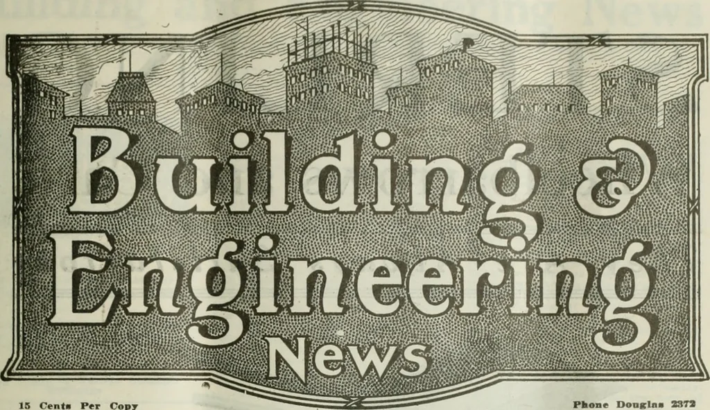An illustration from Building & engineering news, 1914, leaf 38