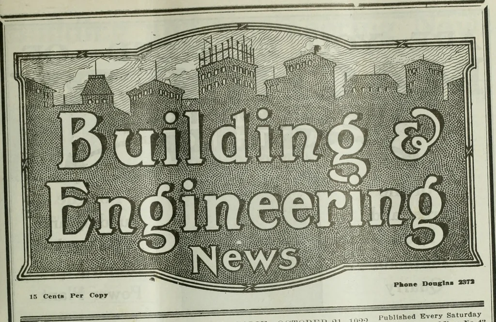 An illustration from Building & engineering news, 1914, leaf 538