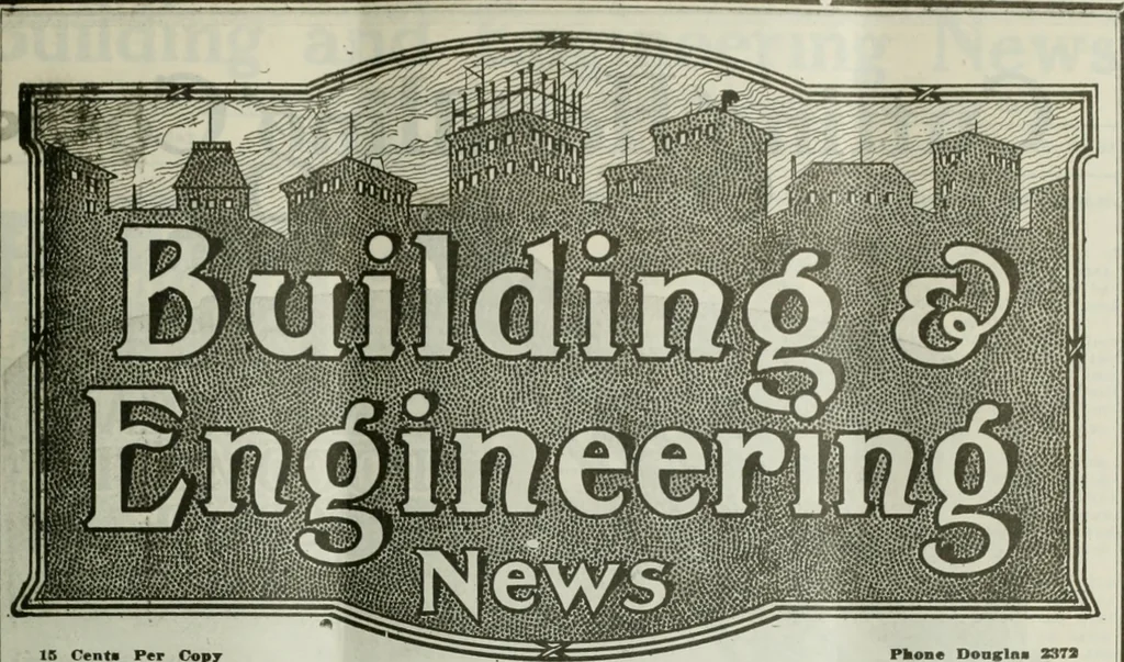 An illustration from Building & engineering news, 1914, leaf 70