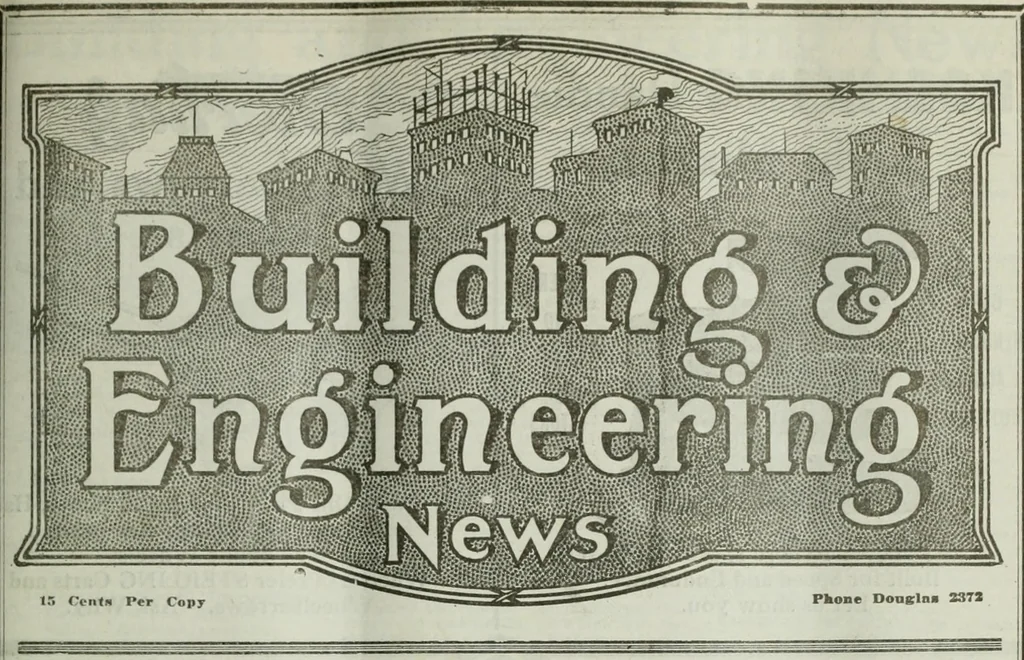An illustration from Building & engineering news, 1914, leaf 706