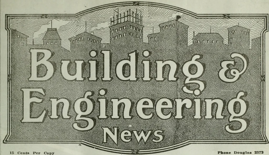 An illustration from Building & engineering news, 1914, leaf 738