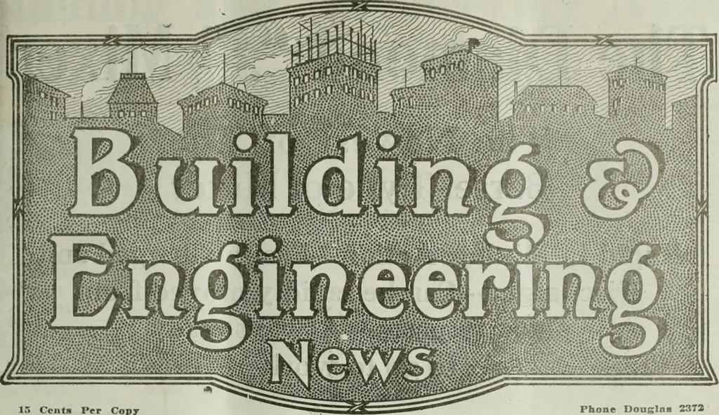 An illustration from Building & engineering news, 1914, leaf 768